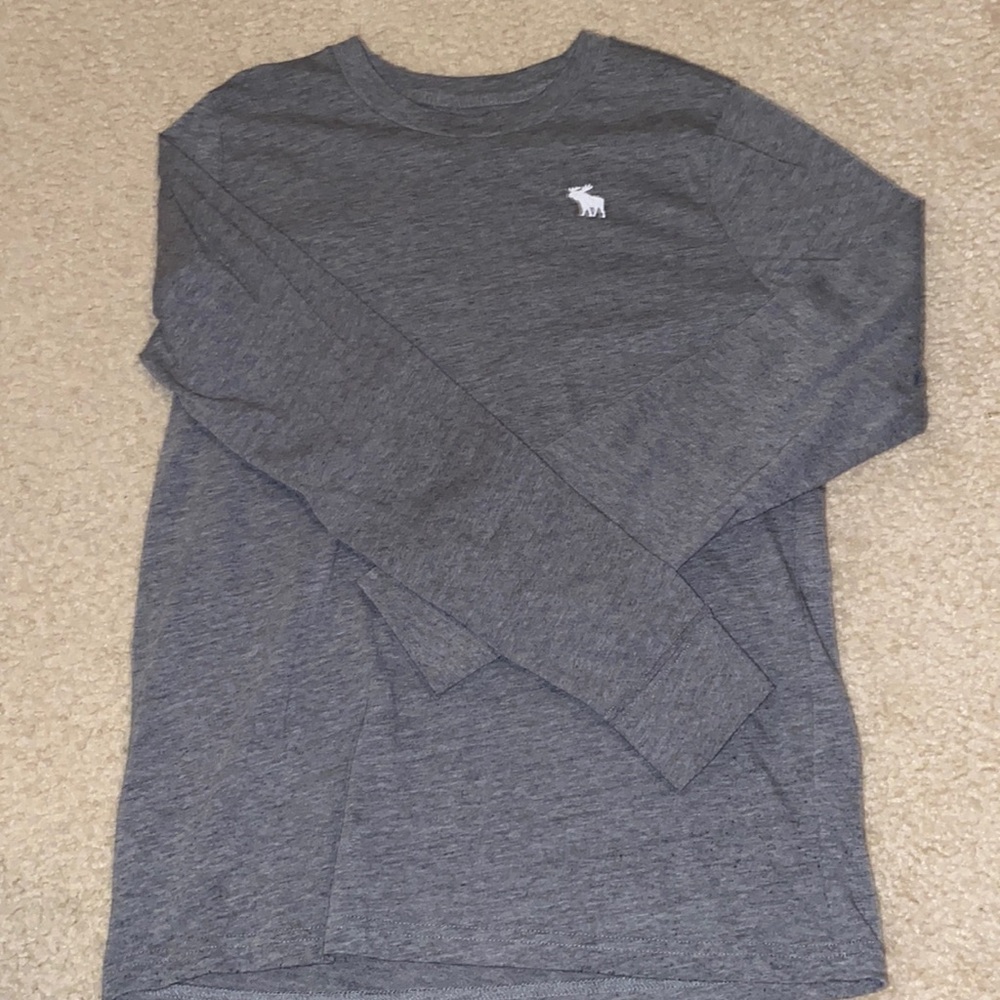 Boys Grey Abercrombie Kids Long Sleeve